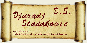 Đurađ Sladaković vizit kartica